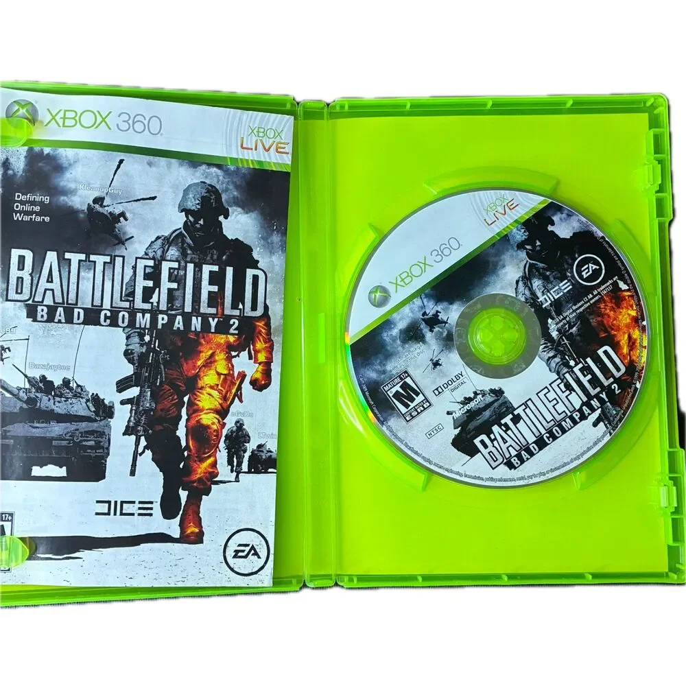 Xbox 360 Game Lot of 5 Call of Duty MW 1 MW 2 MW 3 Bad Company 2 Borderlands